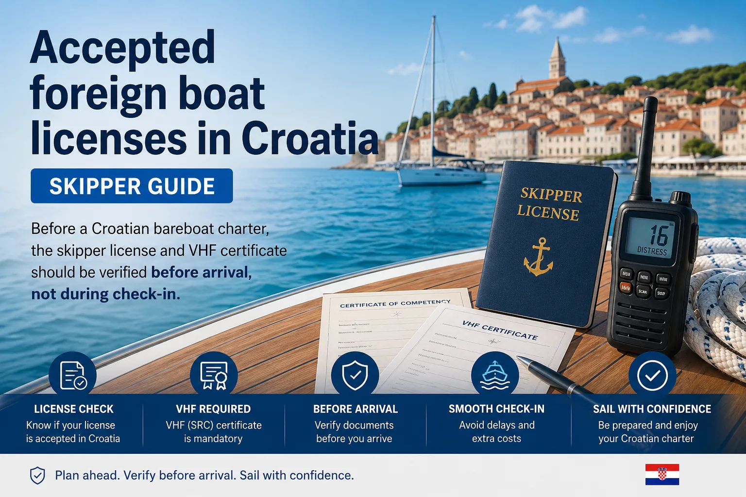 Accepted Foreign Boat Licenses in Croatia | Official MMPI List, VHF Rules & Charter Guide