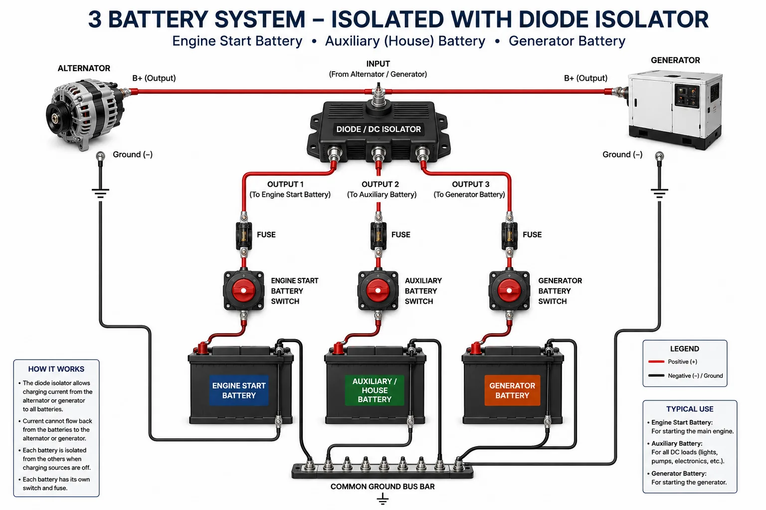 How to Isolate Boat Batteries: Engine, Auxiliary and Generator Battery Setup