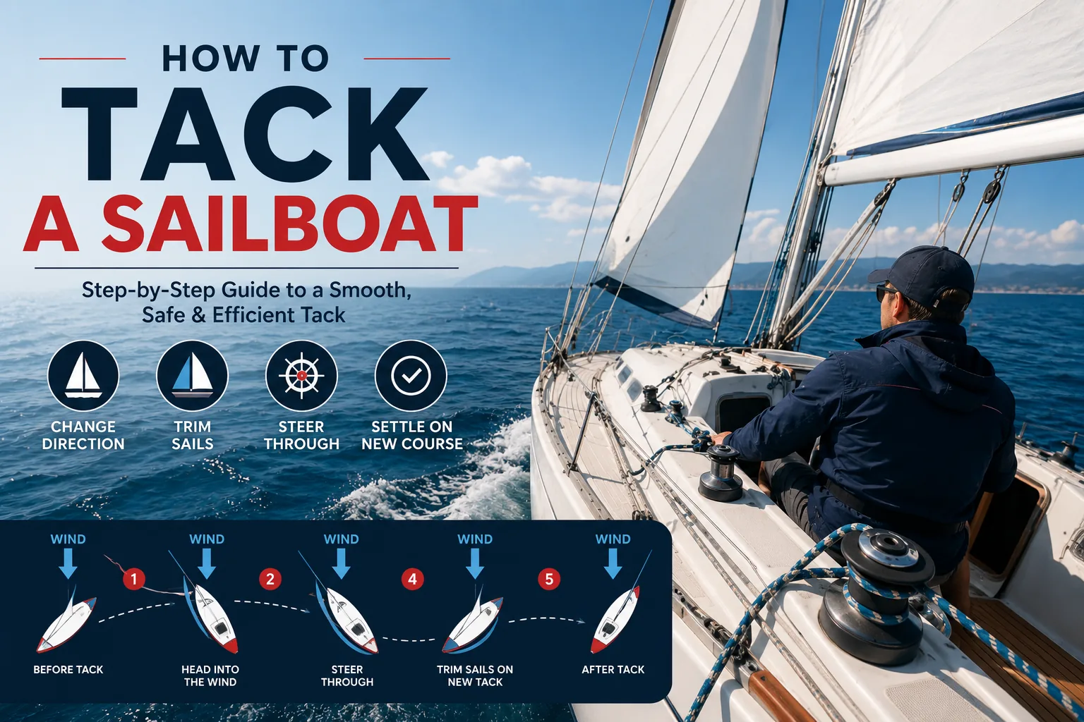 How to Tack a Sailboat