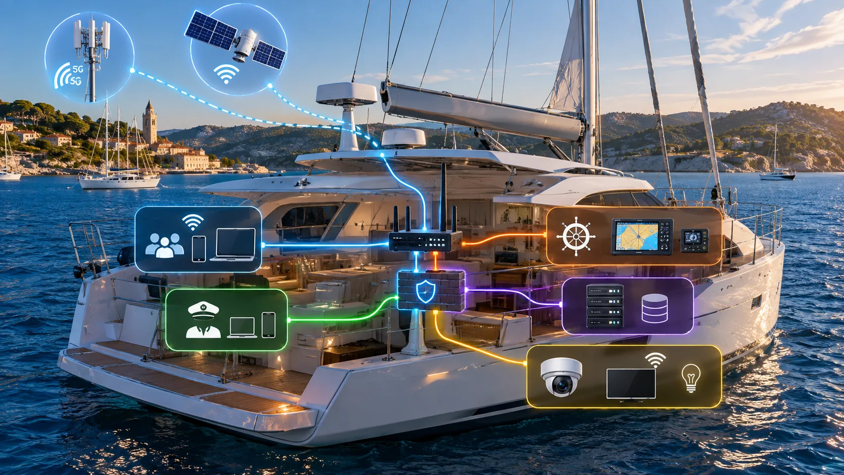 Internet and Cyber Security on a Yacht