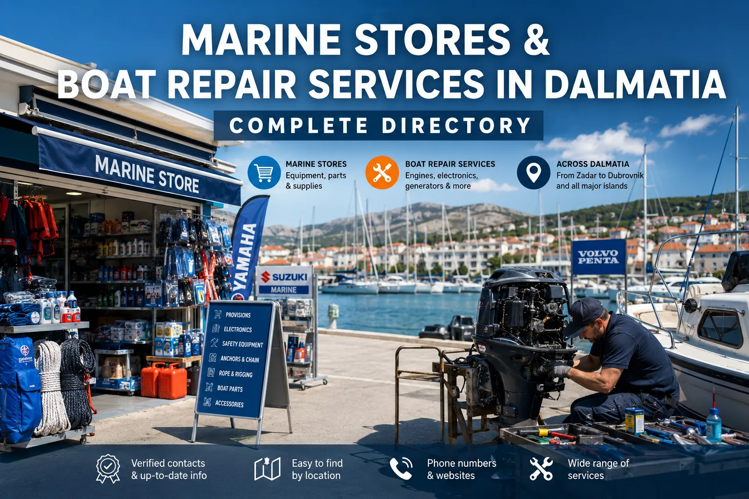 Marine Stores and Boat Repair Services in Dalmatia: Complete Directory