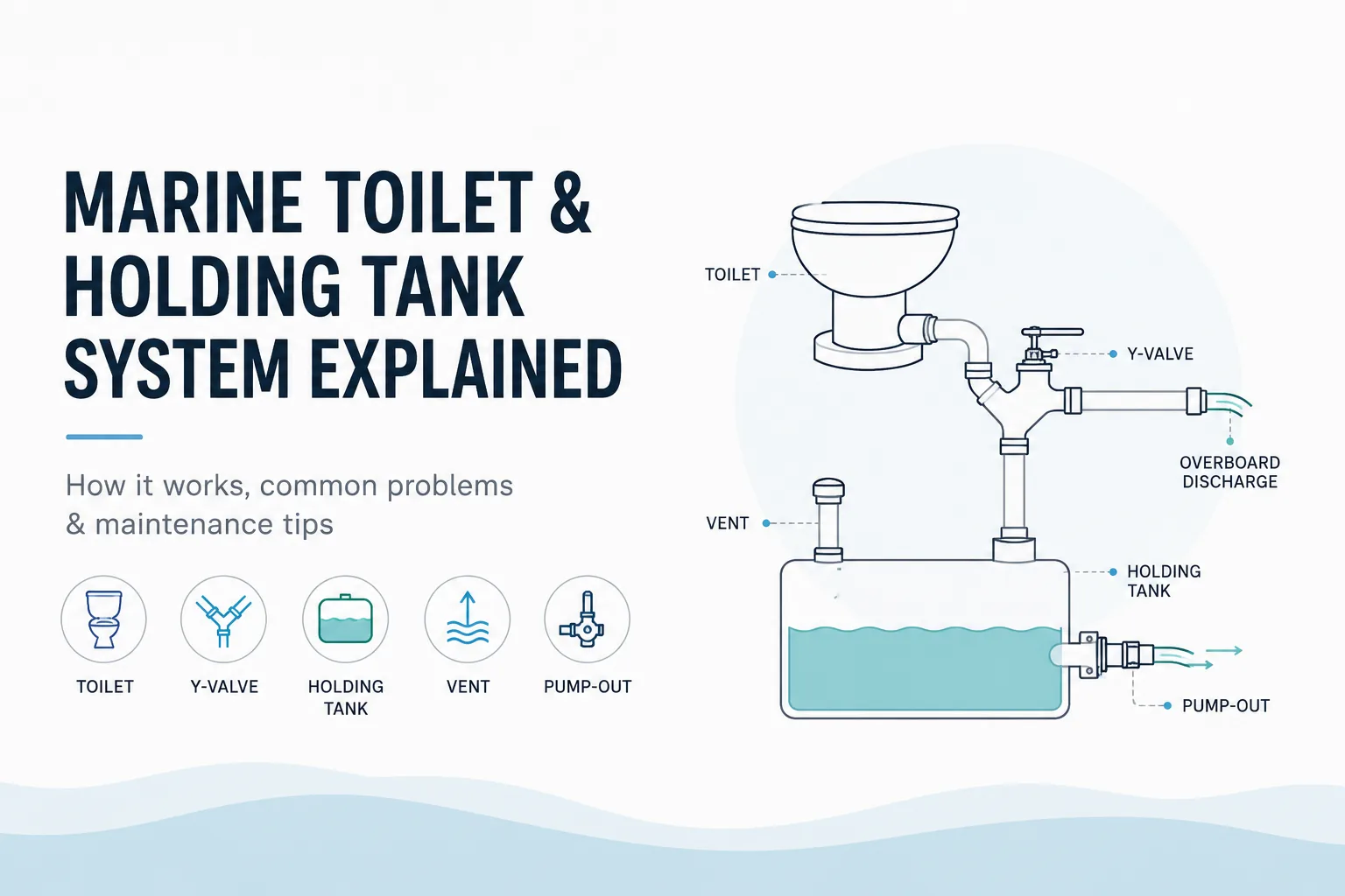 Marine Toilet & Holding Tank System Explained – Toilet, Holding Tank, Y-Valve, Pump-Out & Odor Problems
