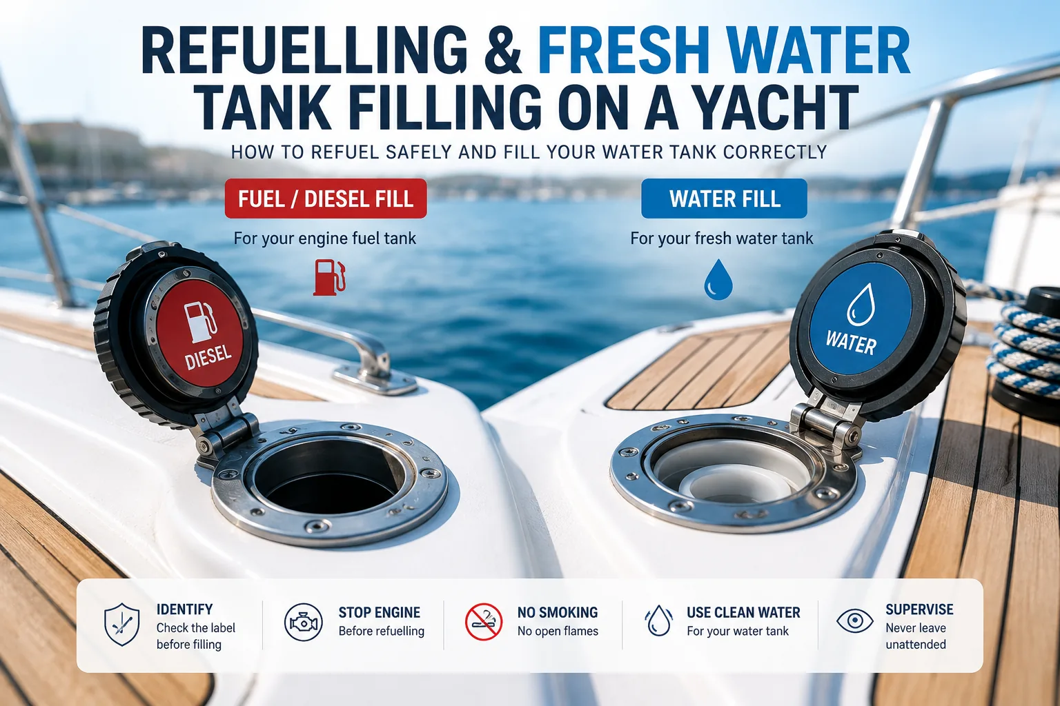 Refuelling & Fresh Water Tank Filling on a Yacht – Complete Safety Guide
