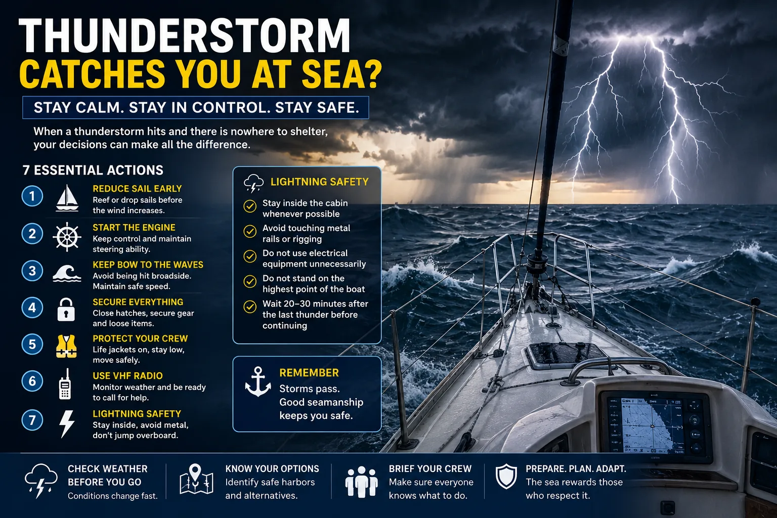 What to Do If a Thunderstorm Catches You at Sea